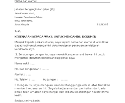 Seperti apa contoh surat kuasa yang benar? Contoh Surat Wakil Kuasa Ambil Kereta Contoh Surat