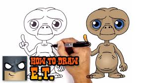 How To Draw Et The Extra Terrestrial Cartooning 4 Kids Et The Extra Terrestrial Funny Drawings