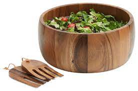 Check spelling or type a new query. Acacia Wood Salad Bowl With Serving Hands Medium Tropical Serving And Salad Bowls By Woodard Charles Wtt207 3 Houzz