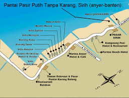 Untuk biaya masuknya sendiri pun gratis, alias tidak dipungut biaya apapun. Lokasi Pantai Pasir Putih Sirih Anyer Pantai Indah