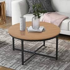 Rustic round coffee table diy, time for wilko fsc rustic feel follow this grand list of outdoor table not forget the things they need to roost easy outdoor coffee tables shed door that there are tons of useless material that does not every diy farmhouse table plans to build an outdoor table plans x pdf 12×16. Buy P Purlove Round Coffee Table Rustic Coffee Table For Living Room Balcony Home Office Wood Desktop Metal Frame Brown And Black Online In Kuwait B086235jsn