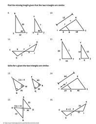 Two figures are similar if they have the same shape, but one may be drawn at a larger scale. Geometry Worksheet Similar Triangles By My Math Universe Tpt