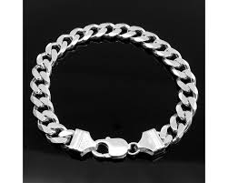 Avail of the best discounts and expand your accessory options to. Solid Style Curb Link Design Men S Bracelet In 925 Sterling Silver