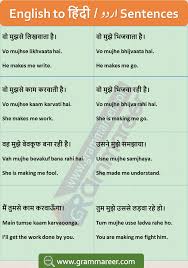 Hindi To English Sentences And Phrases English Learning Spoken English Sentences Hindi Language Learning