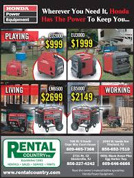 Need A Generator Visit Rental Country And Get The Right One From Their Full Line Of Honda Generators Cape May Court House Cape May Honda Generator