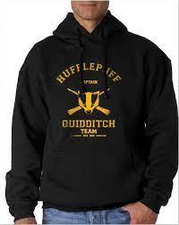 Captain Hufflepuff Quidditch Team Black Pullover Hoodie Black Pullover Hoodie Black Pullovers Hoodies