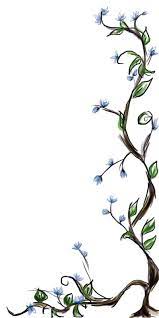 This large clematis flower border wall stencil consists of 3 layers with the following dimensions: Blue Vine Flowers Vine Drawing Flower Vine Tattoos Vine Tattoos