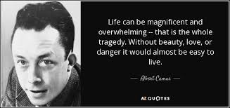 Find the best magnificent quotes, sayings and quotations on picturequotes.com. Albert Camus Quote Life Can Be Magnificent And Overwhelming That Is The