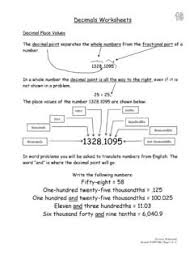 Or 2 tenths or 0.2. Decimals Worksheets Mathematics Shed Decimals Worksheets Mathematics Shed Pdf Pdf4pro