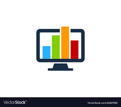 Chart Computer Logo Icon Design