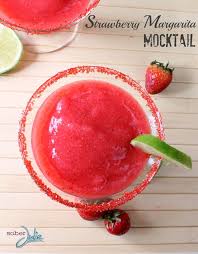 Strawberry Margarita Mocktail Sober Julie Recipe Mocktails Strawberry Margarita Yummy Drinks