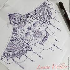 Another Sternumtattoo Design Available To Be Tattooed In Black And Grey Tattoos Stomach Tattoos Sternum Tattoo