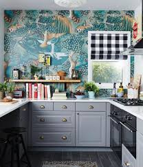 Mutfak Tezgah Ustu Duvar Kagidi Uygulama Fikirleri Dekorasyon Cini Kitchen Wallpaper Kitchen Remodel Kitchen Inspirations