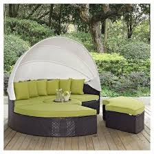 Gather Stages Of Sensitivity With The Convene Outdoor Sectional Series Made With A Synthetic Rattan Weave And A Powder Outdoor Daybed Patio Daybed Daybed Sets