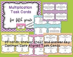 Forever Freebie Multiplication Task Cards 5 Nbt B 5 Elementary School Math Teaching Math Fifth Grade Math
