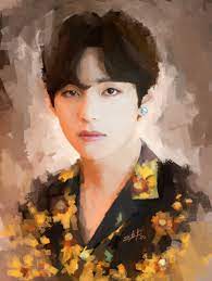 info korean painter and famous illustrator lee.k updated his instagram with his artwork of taehyung. Artstation Kim Taehyung Eliz Art Gallery