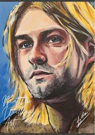 A painting I made of Kurt. Thanks for looking!