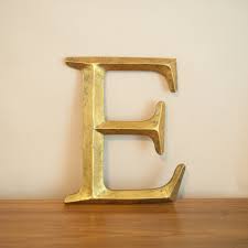 Gilded Wooden Letter E Vintage Initial E Wall Letter Wall Hanging Gold Letter Initial Wall Decor Wooden Letters Letter Wall Decor
