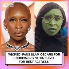The Academy voters just robbed Cynthia Erivo of an EGOT" 👀 Despite  receiving widespread critical acclaim, Cynthia has received no major awards  for her performance as Elphaba this awards season. Find out