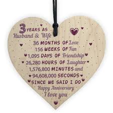 Check out our 3rd anniversary gift for her selection for the very best in unique or custom, handmade pieces from our shops. 3rd Wedding Anniversary Gift Wooden Heart Leather Third Wedding Anniversary Gift 5060625624918 Ebay