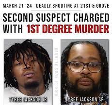 18-year-old Tyree Javon Jackson Jr has been charged with First-Degree  Murder in connection to the fatal shooting of 20-year-old Jaden Wilson,  which took place