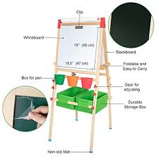 Art paper is an essential part of many art projects. Ciro Standing Art Easel For Kids And Toddlers Adjustable Wooden White Board Chalkboard Set Double
