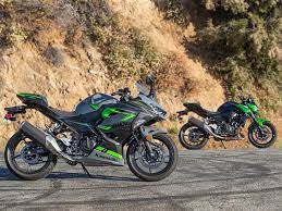 2019 Kawasaki Ninja 400 Abs Vs Z400 Abs Cycle World Kawasaki Ninja Kawasaki Ninja