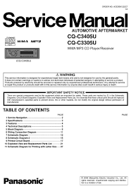Manual de instruccionesmanual de instrucciones. Panasonic Cq C3405u Service Manual Pdf Download Manualslib