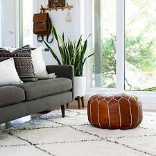 Check spelling or type a new query. Brown Moroccan Leather Pouf Handmade Amazon Com