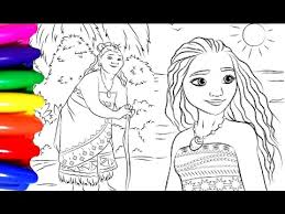 Princess is a regal rank and the feminine equivalent of prince. Disney Princess Of Pacific Moana Coloring Book Pages For Children Kids Videos Learning Colors Youtube