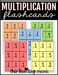 Fold each card along the fold line. Free Printable Multiplication Flashcards This Reading Mama