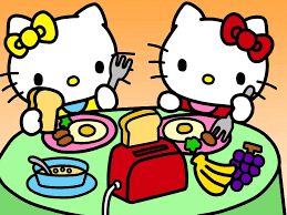 Mimmy And Kitties Eating Breakfast Coloring Book By Kittykun123 Deviantart Com Hello Kitty Backgrounds Hello Kitty Wallpaper Hello Kitty Coloring