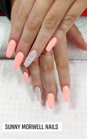 Coffin Nails Girly Acrylic Nails Sns Nails Colors Sns Nails Designs