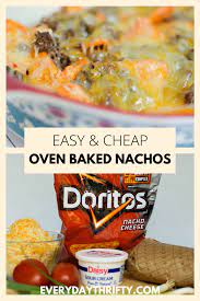 Cheap Easy Doritos Nacho Bake Everyday Thrifty Recipe Nachos Recipe Easy Baked Nachos Easy Nachos