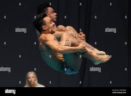 Juan Manuel Celaya Hernandez and Rodrigo Diego Lopez of Mexico competes in  the Men's diving 3m Synchro Springboard at the World Swimming Championships  in Fukuoka, Japan, Saturday, July 15, 2023. (AP Photo/Lee