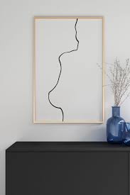 Minimalist Feminine Figure Line Art Poster By Line Printable Stylish Wall Art Wall Decor Printables Creative Wall Art