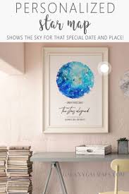 Get Star Map By Date And Place Father Gift Sun Eclipse Print