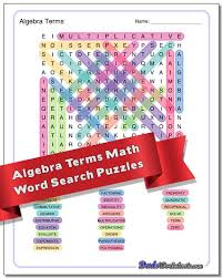 Math Word Search Puzzles