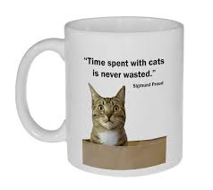'what do you want?just coffee. Sigmund Freud Cat Quote Coffee Or Tea Mug From Neurons Not Home