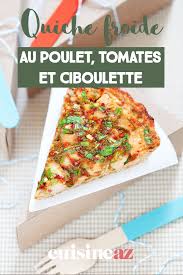 Quiche Froide Au Poulet Tomates Et Ciboulette Recette En 2020 Recettes De Cuisine Poulet Tomate Quiche