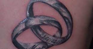 Interlocking Wedding Rings Tattoo Wedding Rings Anniversary Tattoo Wedding Band Tattoo