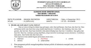 Soal Bahasa Indonesia Smk Kelas 10 Ilmusosial Id