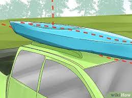 To attach it to the vehicle, open all the doors and set one tube on the roof toward the windshield and one toward the rear window. How To Tie Down A Kayak With Pictures Wikihow
