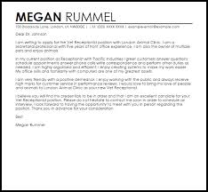 Maybe you would like to learn more about one of these? Vet Receptionist Cover Letter Sample Cover Letter Templates Examples