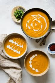 Carrot ginger soup made on the stovetopboth methods are easy. Vegan Carrot And Sweet Potato Soup 8 Ingredients Healthy Nibbles