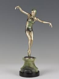 The forms of the figurines and sculptures are characterised by a special elegance. Josef Lorenzl A Stylish And Rare Art Deco Austrian Bronze Figure Art Deco Interior Deco Statue Deco Bronzes