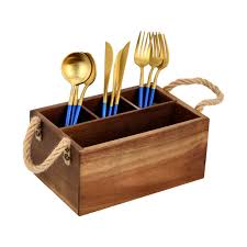 Acacia wood utensil 7 piece set. Buy Alberto Acacia Wood Utensils Holder Box Withrope Handles Online Nice