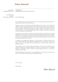 Make them look forward to the meeting. Assistant Field Hockey Coach Cover Letter Example Kickresume