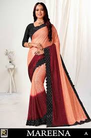 Buy Ronisha Mareena Fancy Designer Lycra Saree Collection.