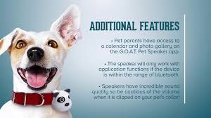 Store in dry, well ventilated area, protected from rodents and insects. Goat Pet Speaker United States G O A T Pet Products